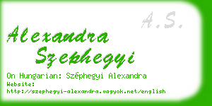 alexandra szephegyi business card