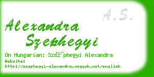 alexandra szephegyi business card